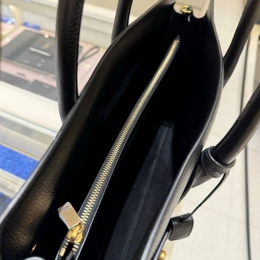 🎁當季特價🎁Saint Laurent 631526 YSL 男款薄粒面皮革SAC DE JOUR包 黑色-9
