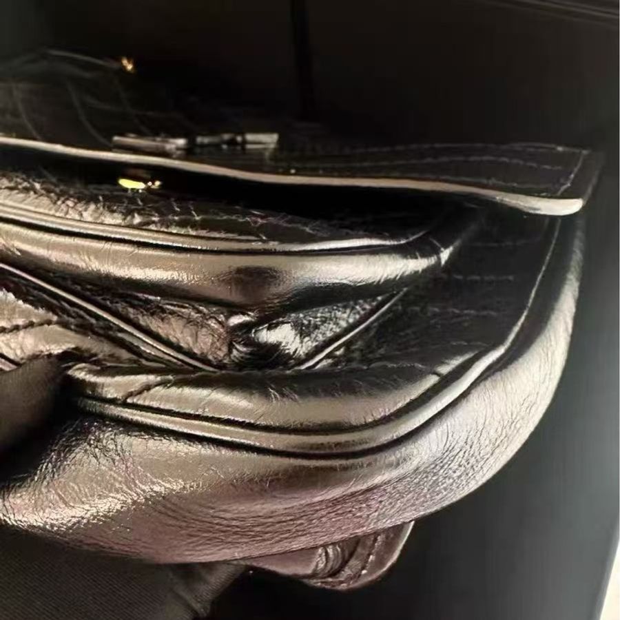 YSL NIKI系列 黑金中號鍊條包 28*20*8.5 99新配件塵袋-3