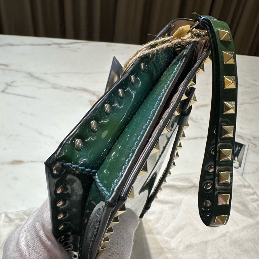 Valentino Garavani Rockstud 漆皮 鉚釘 手拿包-7