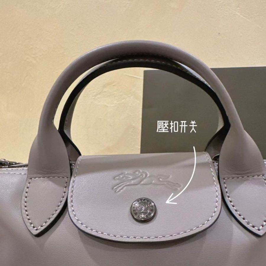 Longchamp mini 小牛皮包 XS 高級灰-6