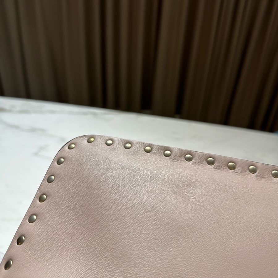 Valentino Garavani pink tote bag 透明 鉚釘包 淺粉-12