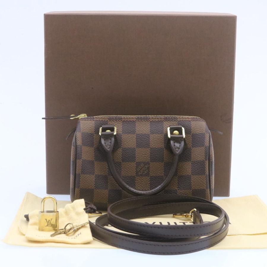 【日本直送】路易威登 Damier Ebene 迷你 Speedy 手提包 M41534 LV 正品 25202SM-11