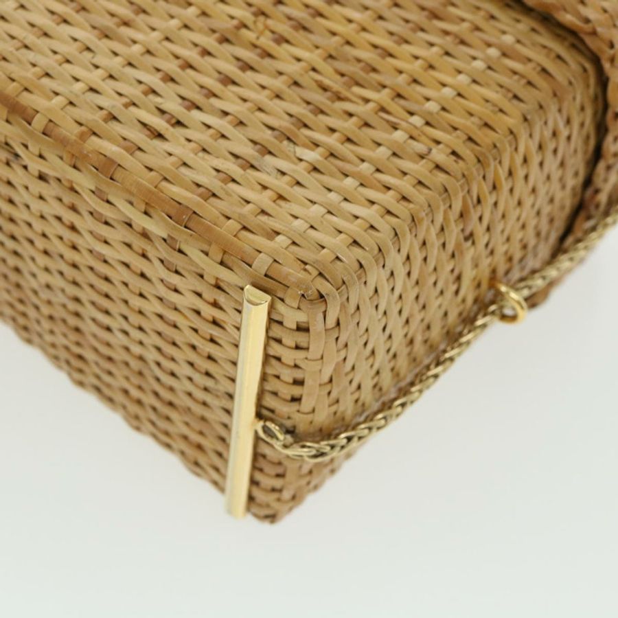 【日本直送】香奈兒籃鏈單肩包皮革藤條米色 CC 正品 31932AM-15
