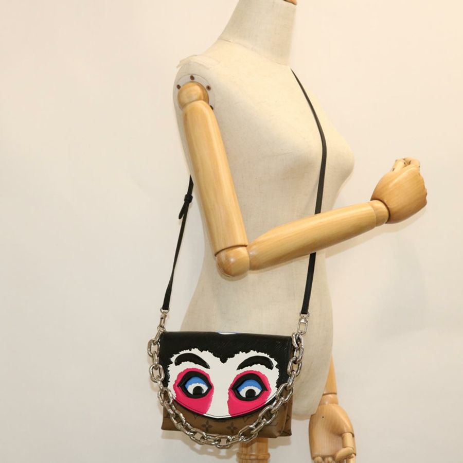 【日本直送】路易威登 Reverse Pochette Kabuki Mask Bag 日本限定 M43495 LV Auth 51543SM-24