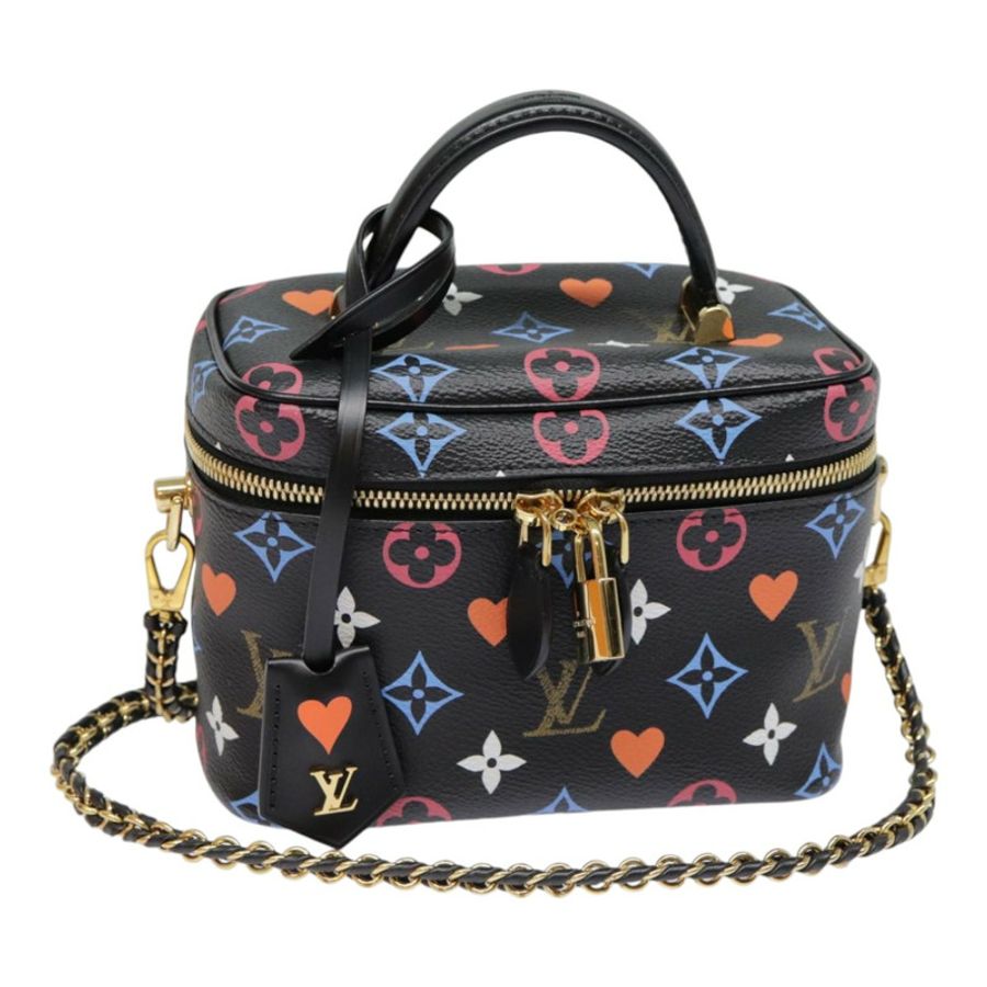 【日本直送】路易威登 Monogram Game On Vanity PM 手提包 黑色 M57482 LV 正品 89082SM-0