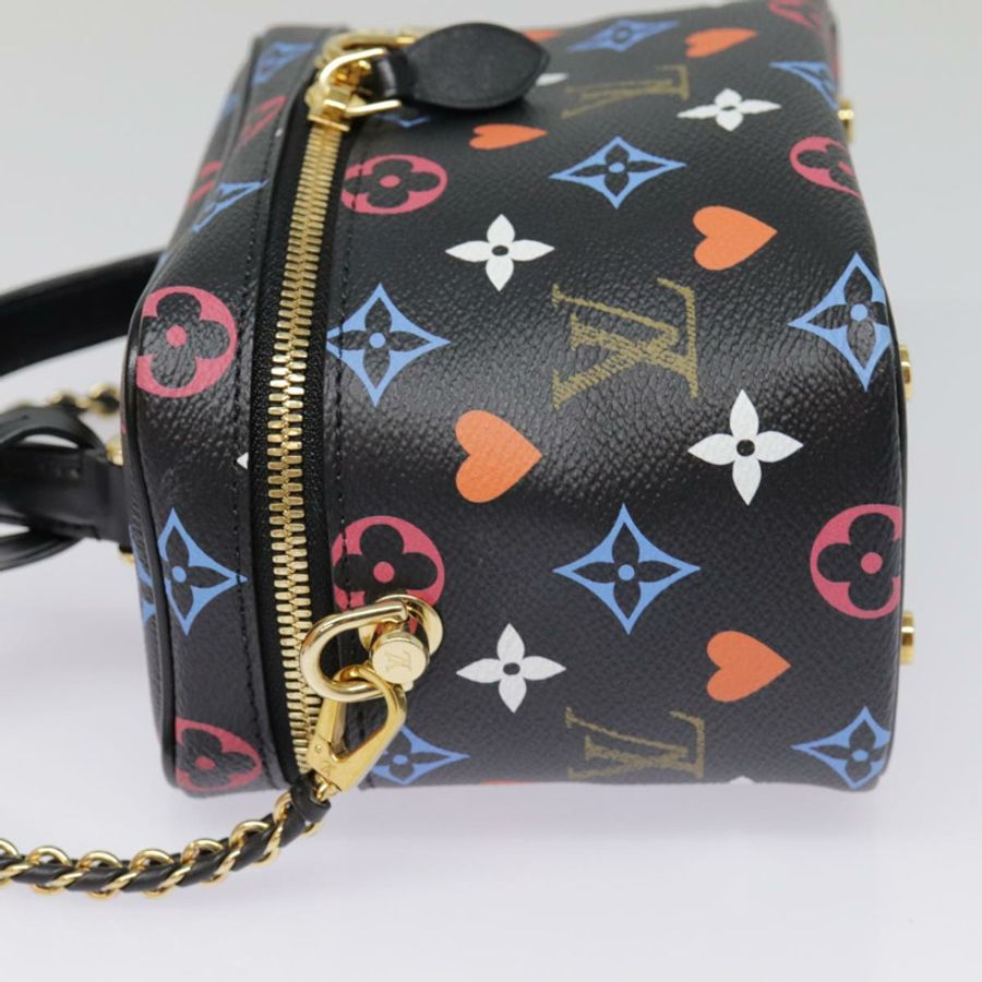 【日本直送】路易威登 Monogram Game On Vanity PM 手提包 黑色 M57482 LV 正品 89082SM-3
