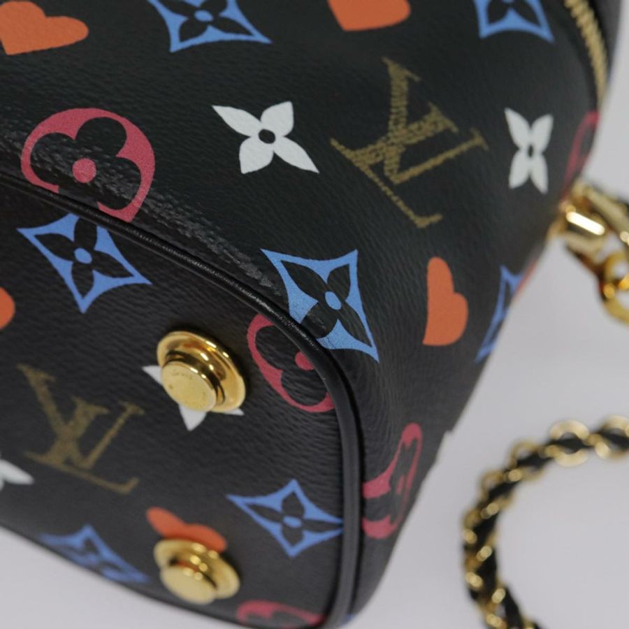 【日本直送】路易威登 Monogram Game On Vanity PM 手提包 黑色 M57482 LV 正品 89082SM-8