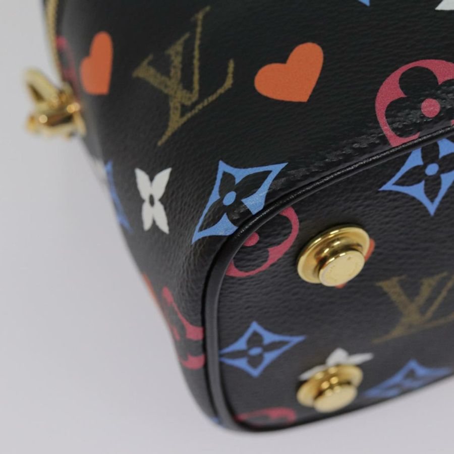【日本直送】路易威登 Monogram Game On Vanity PM 手提包 黑色 M57482 LV 正品 89082SM-15