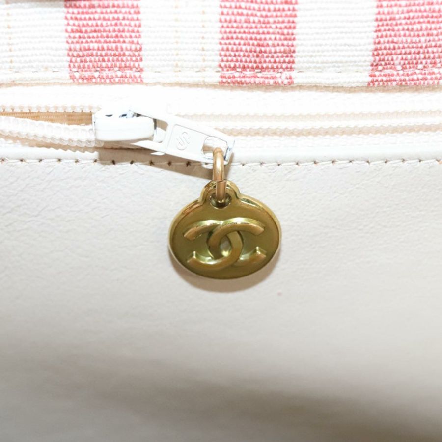 【日本直送】香奈兒 (CHANEL) Matelasse 鏈條肩背包 帆布 金色 粉紅色 CC 標誌 正品 96691SM-25