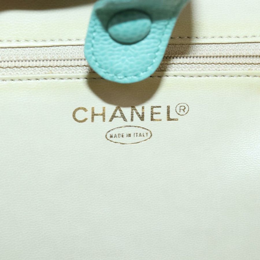 【日本直送】香奈兒 (CHANEL) 可可標誌手提包,小牛皮,祖母綠,CC 認證,貨號 yk13974AV-18