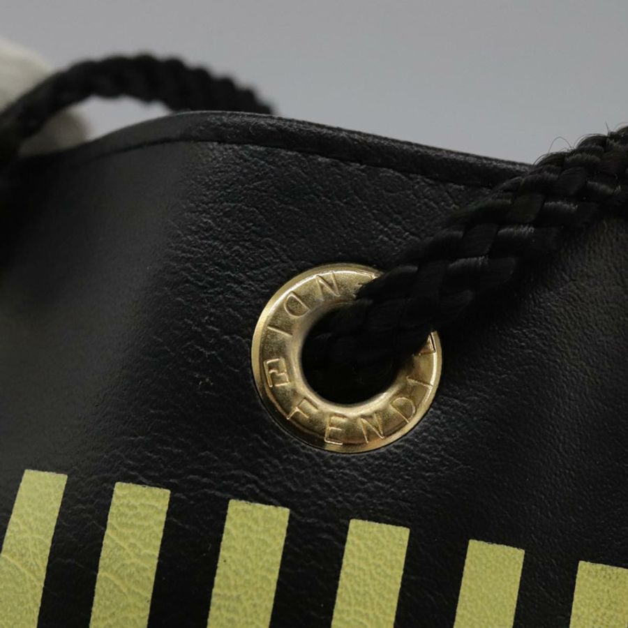 【日本直送】FENDI 迷你手提包 皮革 黑色 綠色 正品 104482V-10