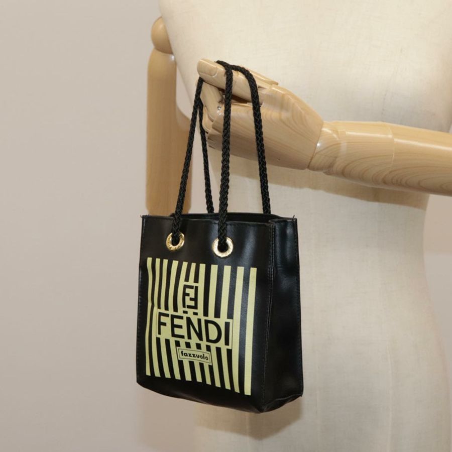 【日本直送】FENDI 迷你手提包 皮革 黑色 綠色 正品 104482V-18