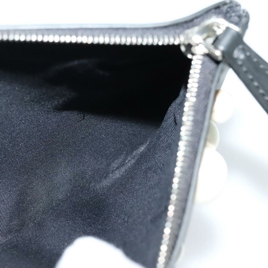 【日本直送】FENDI Triplet 手拿包,黑色皮革,正品,貨號 110887V-13