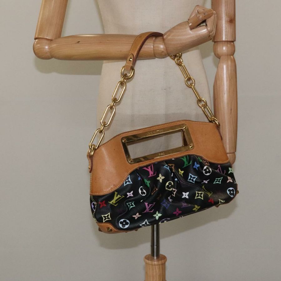 【日本直送】路易威登 Monogram Multicolor Judy PM 兩用包 黑色 M40258 LV 正品 113662V-22