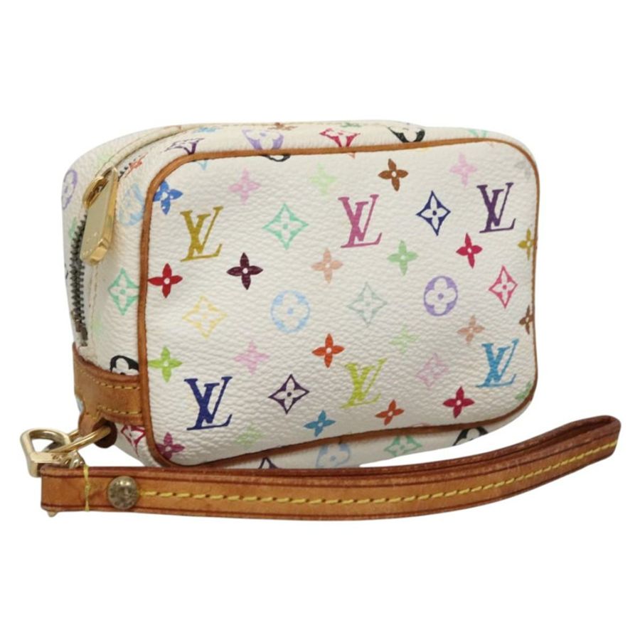 【日本直送】路易威登 Monogram Multicolor Trousse Wapity Pouch 白色 M58033 Auth 114598V-0