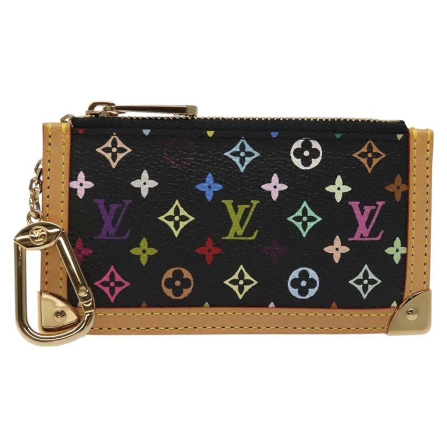 【日本直送】路易威登 Monogram Multicolor Pochette Cles 手拿包 黑色 M92654 正品 EC410SV-12