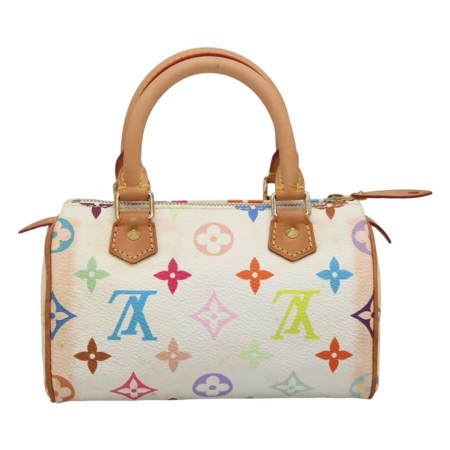 【日本直送】路易威登 Monogram Multicolor 迷你 Speedy 手提包 白色 M92645 正品 EC767AV-1