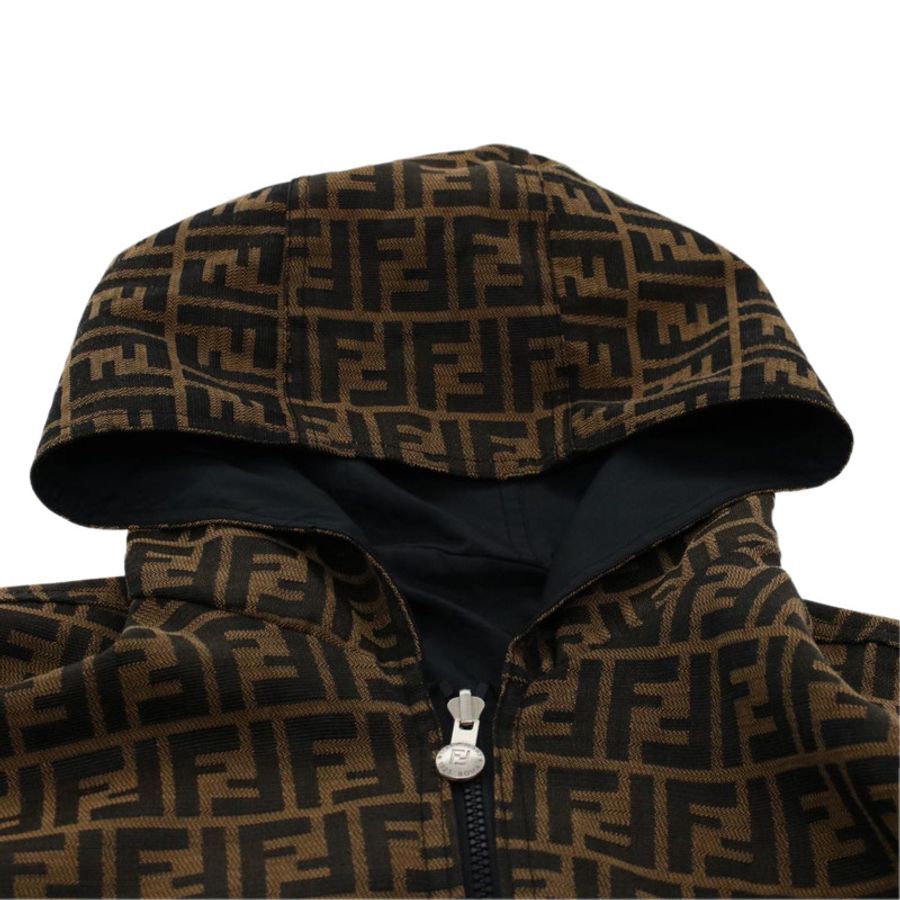 【日本直送】FENDI Zucca帆布外套 黑色棕色 Auth am4620M-6