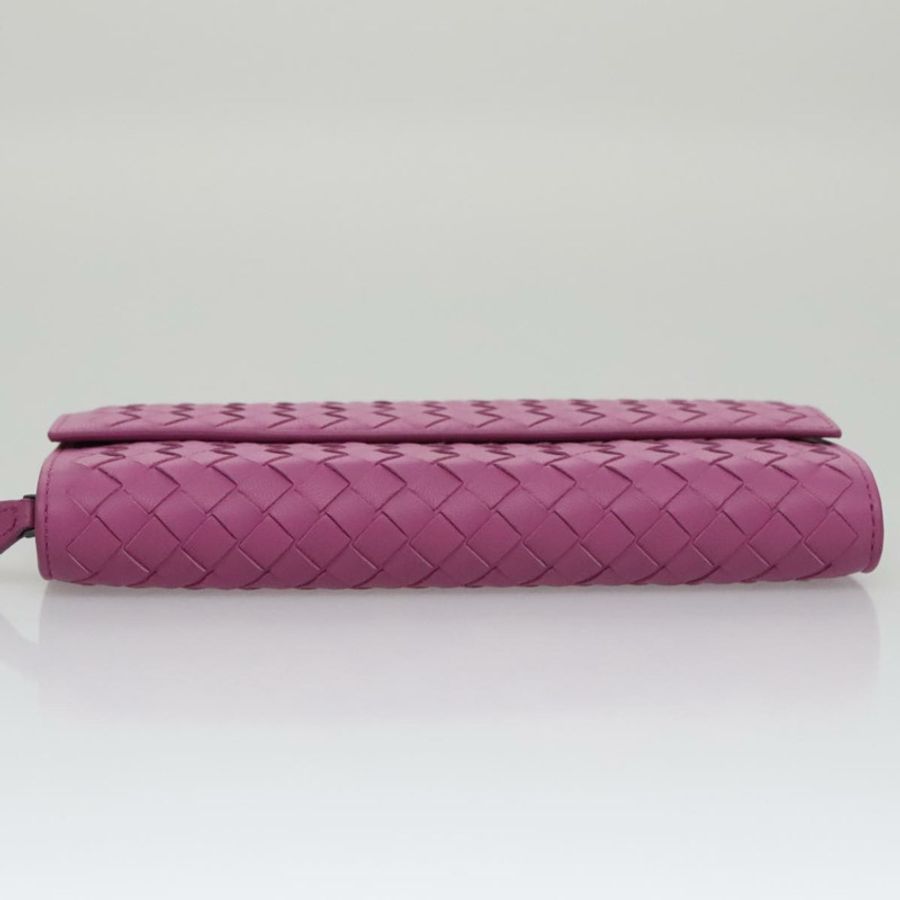 【日本直送】BOTTEGA VENETA INTRECCIATO 長版皮夾 皮革 紫色 正品 103477M-5
