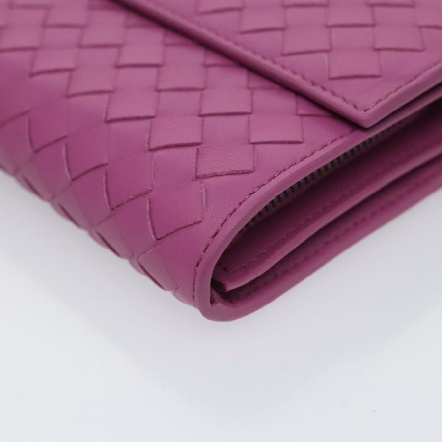 【日本直送】BOTTEGA VENETA INTRECCIATO 長版皮夾 皮革 紫色 正品 103477M-13