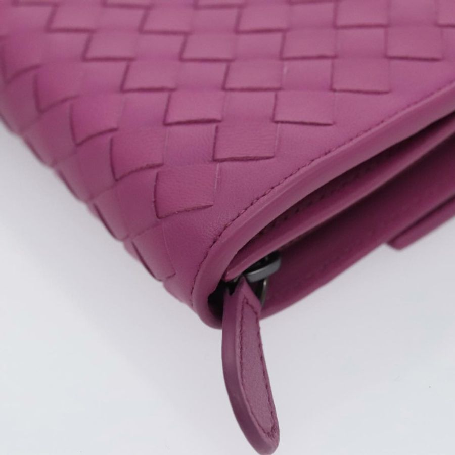 【日本直送】BOTTEGA VENETA INTRECCIATO 長版皮夾 皮革 紫色 正品 103477M-15