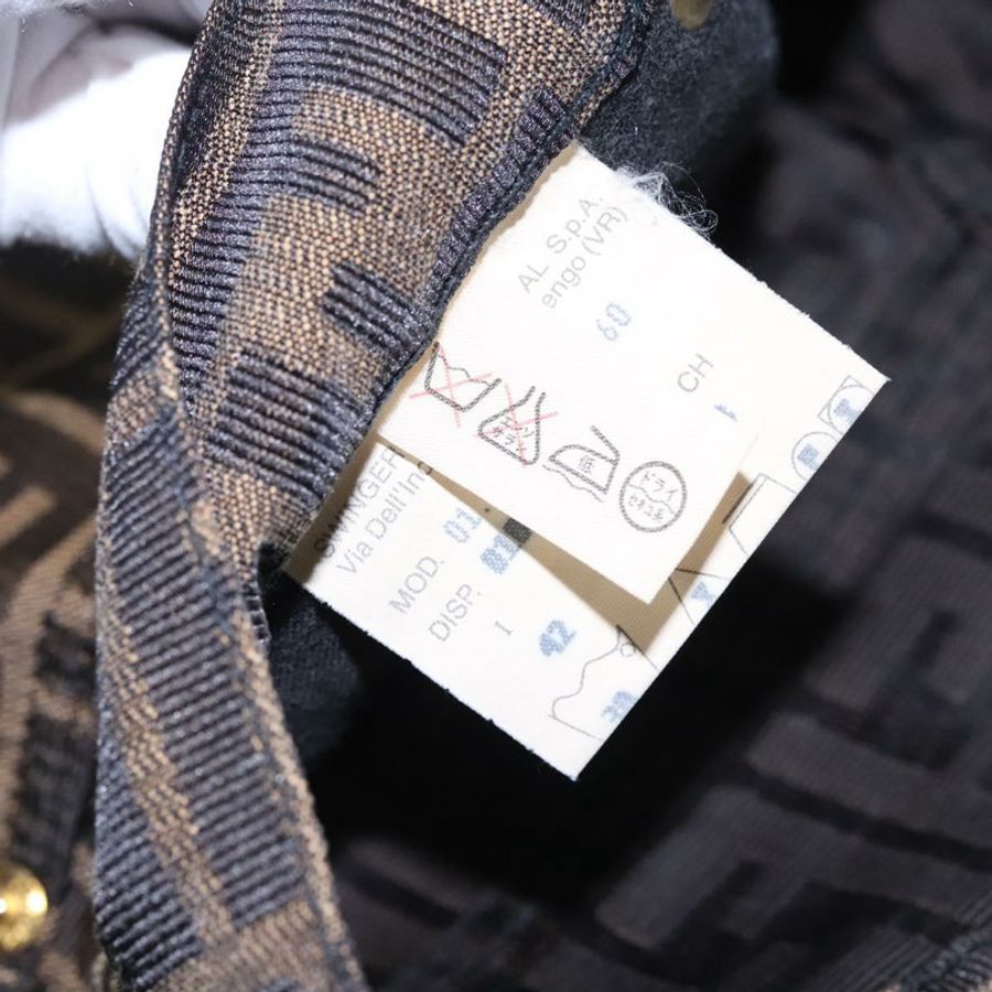 【日本直送】FENDI Zucca帆布褲 42碼 黑色棕色 Auth am7905M-30