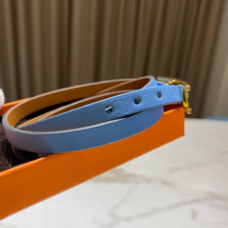 Hermès 藍色 真皮 手鍊-2