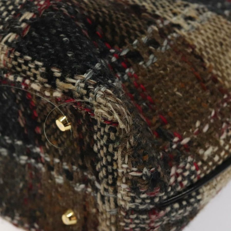 【日本直送】BURBERRY Nova 格紋帆布手提包,金色棕色,正品,貨號 121468-14