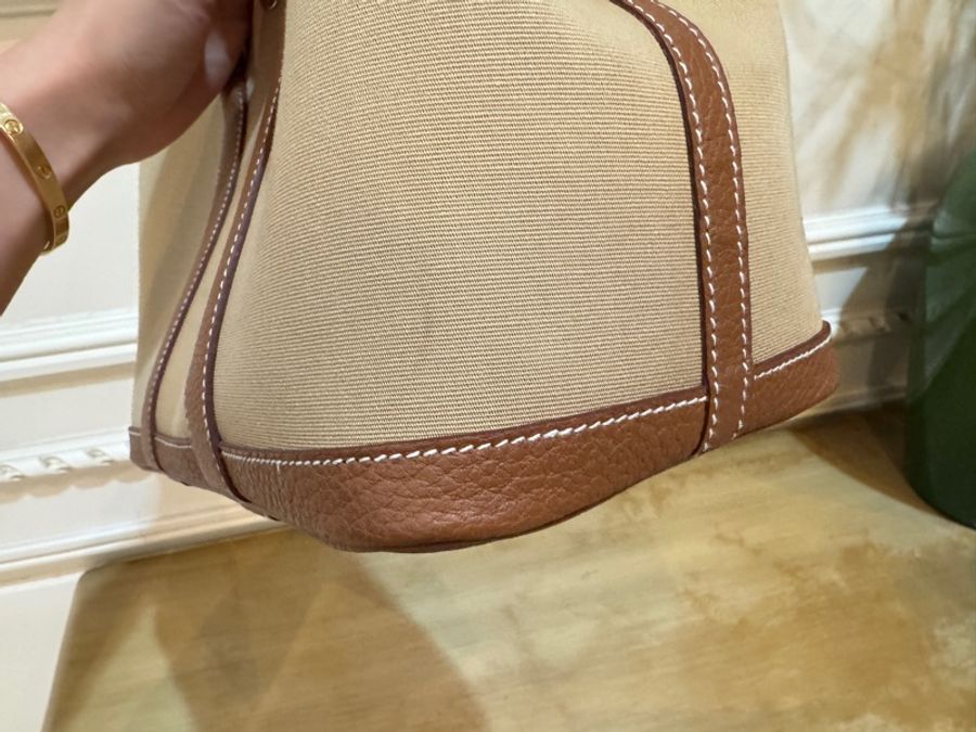 Hermes garden party 30 金棕帆布-7