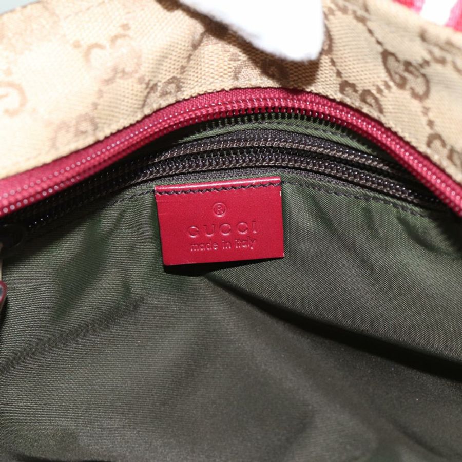 【日本直送】GUCCI GG帆布雪莉線單肩包 米色 紅色 正品 ki4899-17