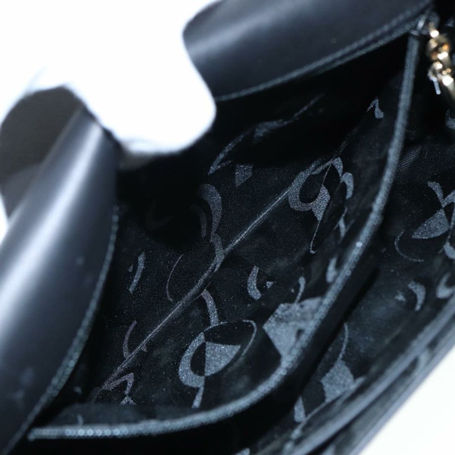 【日本直送】Salvatore Ferragamo 黑色金色皮革肩背包,正品編號 89092-20