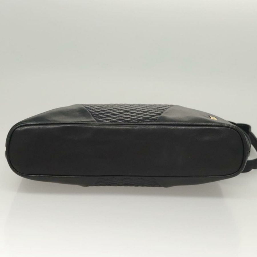 【日本直送】BALLY 絎縫單肩包 皮革 海軍藍 金色 正品 th6030-4