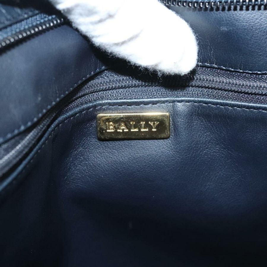【日本直送】BALLY 絎縫單肩包 皮革 海軍藍 金色 正品 th6030-10