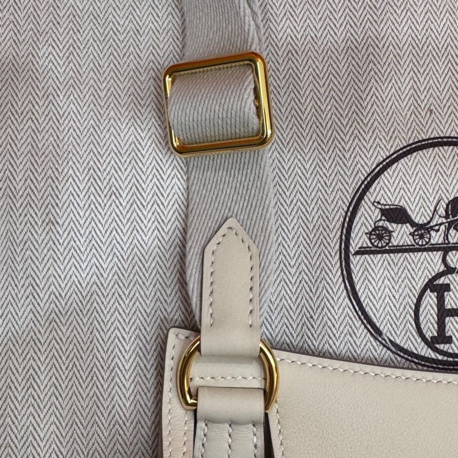 【全新】Hermès Jypsière mini奶昔白 金釦 K 全新全配-28