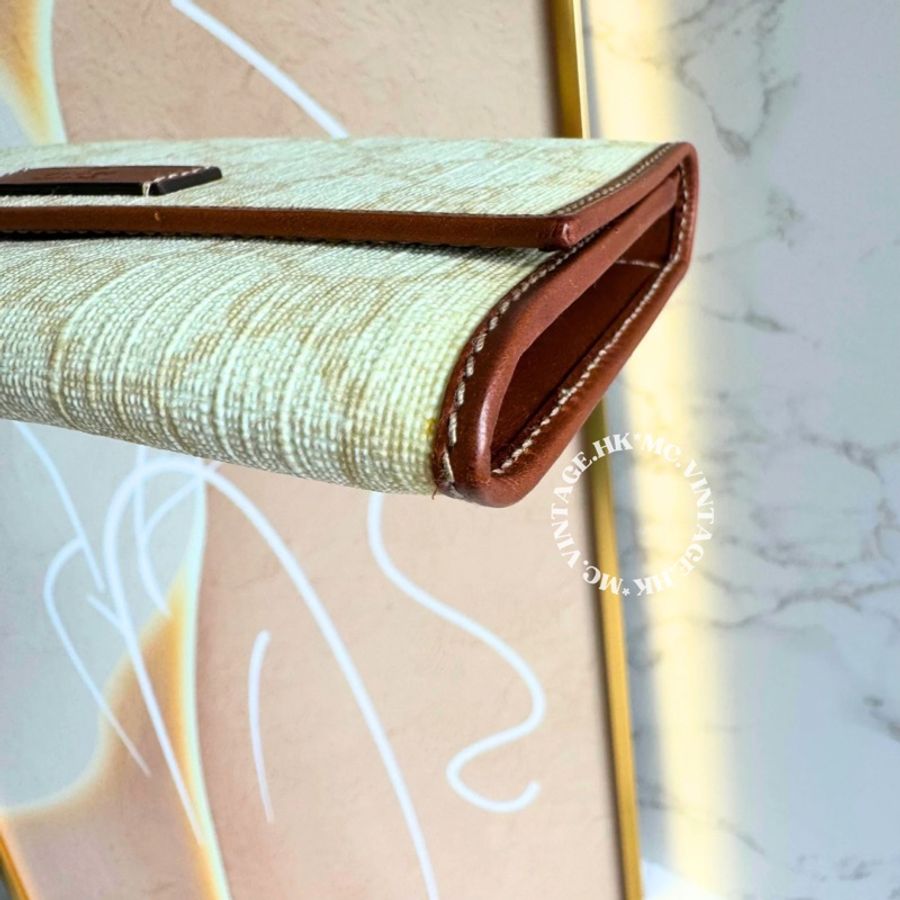 GUCCI Vintage Wallet 中古 罕有 白色 老花 中長銀包-6