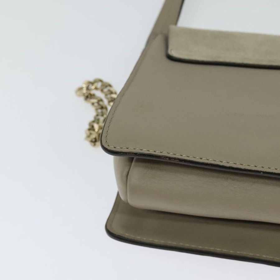【日本直送】Chloe Fay 肩背包 麂皮皮革 灰色 金色 正品 sw588-14