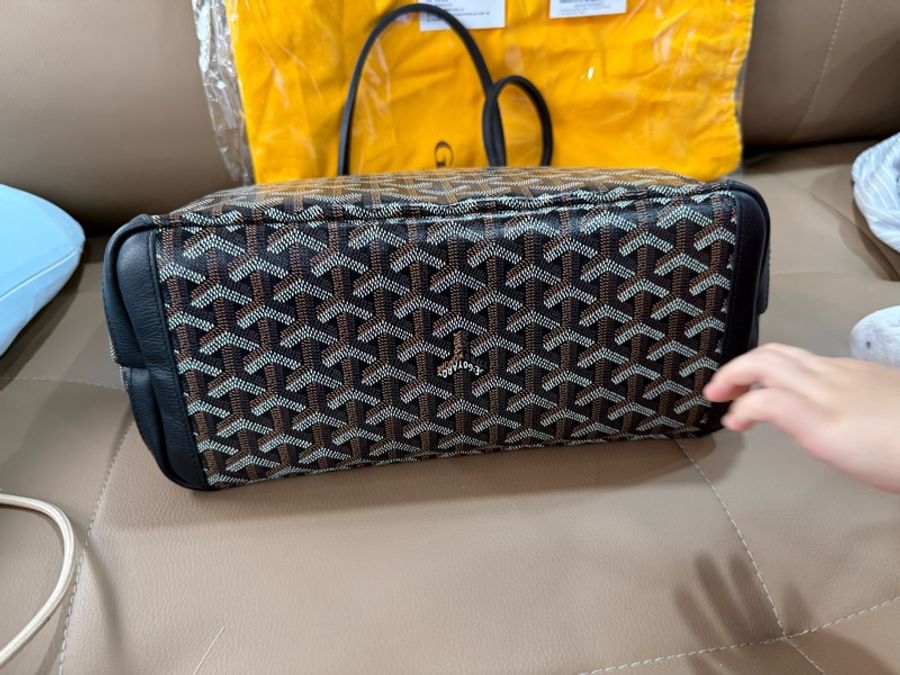 Goyard ARTOIS防水帆布Y字老花小型拉鍊托特包(黑色)-2