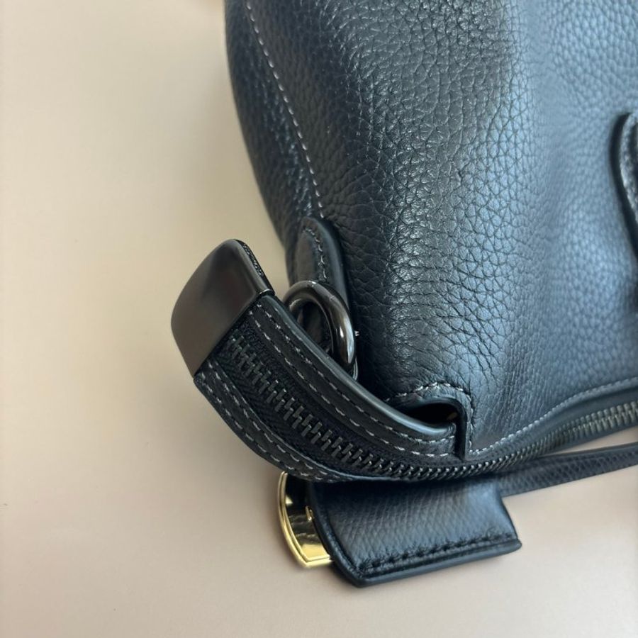::COACH:: CARA 黑色牛皮手提肩背斜背包-5