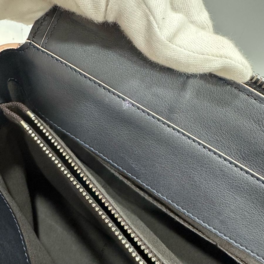 fendi 8BL125 深藍牛皮卯釘銀釦by the way bag 斜背包-33