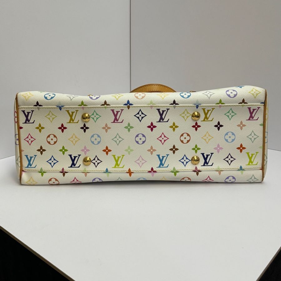 (限量極稀有) LV 村上隆聯名 白彩老花 限量款 肩背+托特包-17