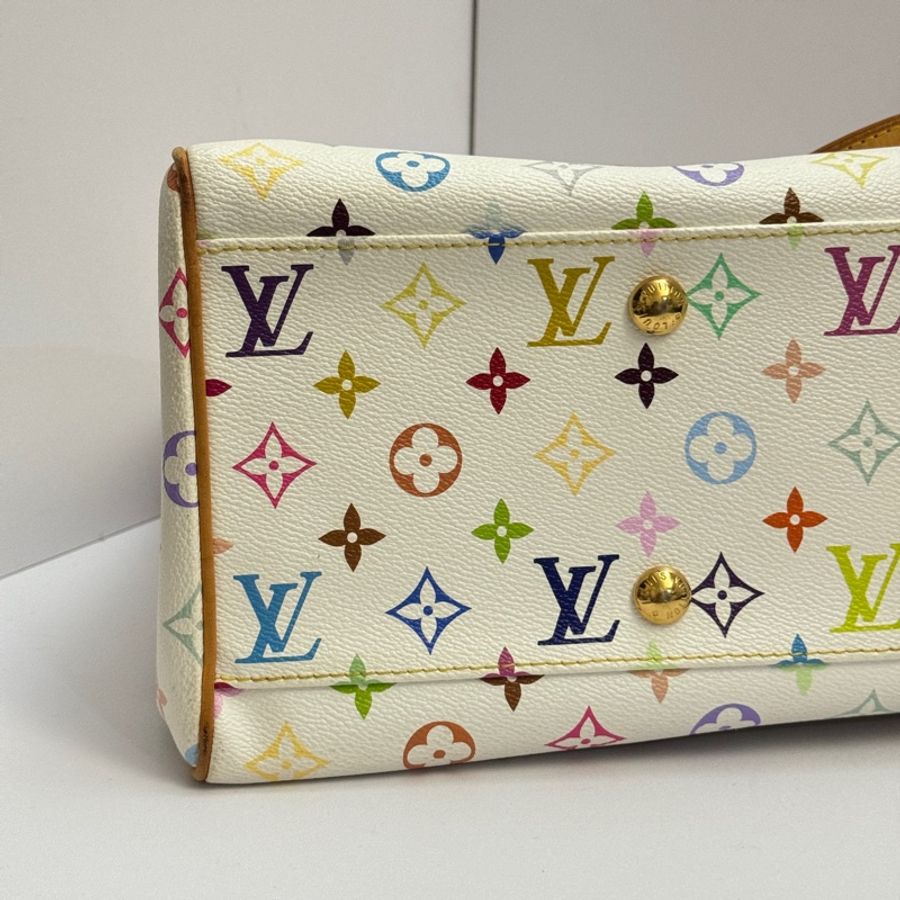 (限量極稀有) LV 村上隆聯名 白彩老花 限量款 肩背+托特包-18