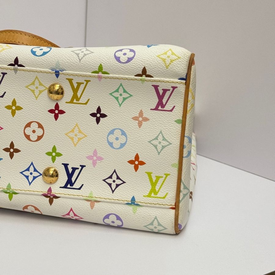 (限量極稀有) LV 村上隆聯名 白彩老花 限量款 肩背+托特包-20