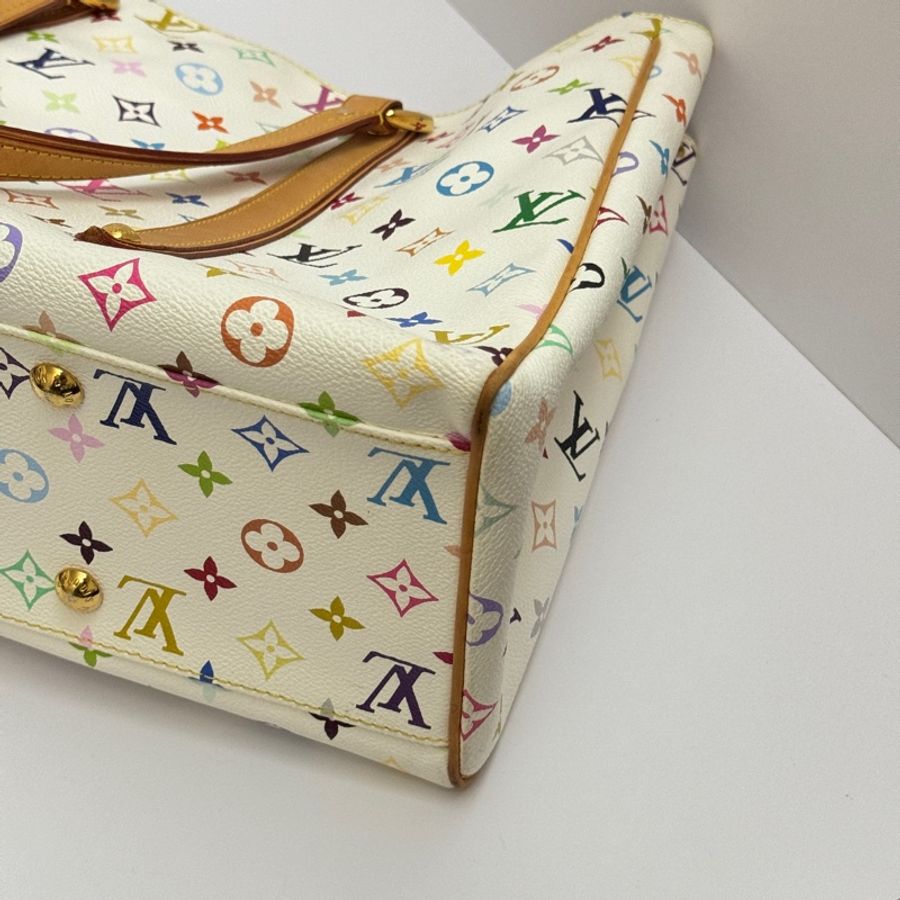 (限量極稀有) LV 村上隆聯名 白彩老花 限量款 肩背+托特包-24
