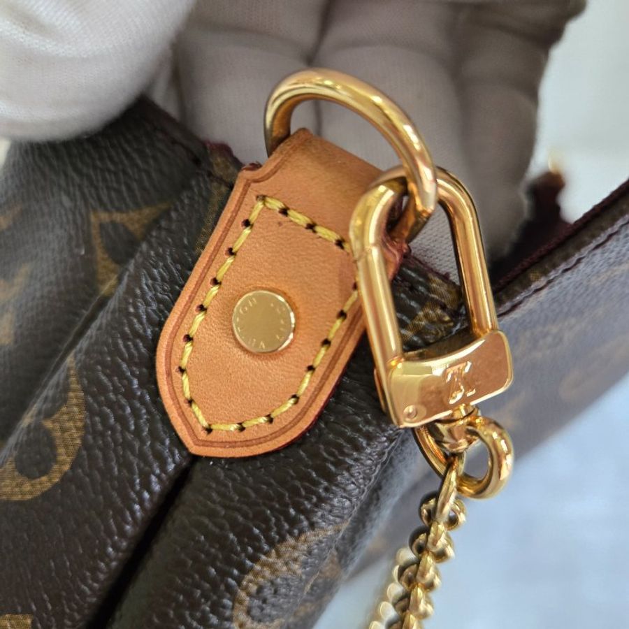 LV 經典老花M40718 🎀現品實拍 🎀 Favorite MM 經典花紋鍊條肩背包 斜背包~二手-32