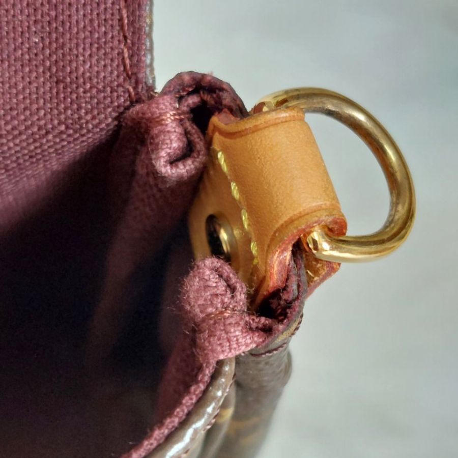 LV 經典老花M40718 🎀現品實拍 🎀 Favorite MM 經典花紋鍊條肩背包 斜背包~二手-62