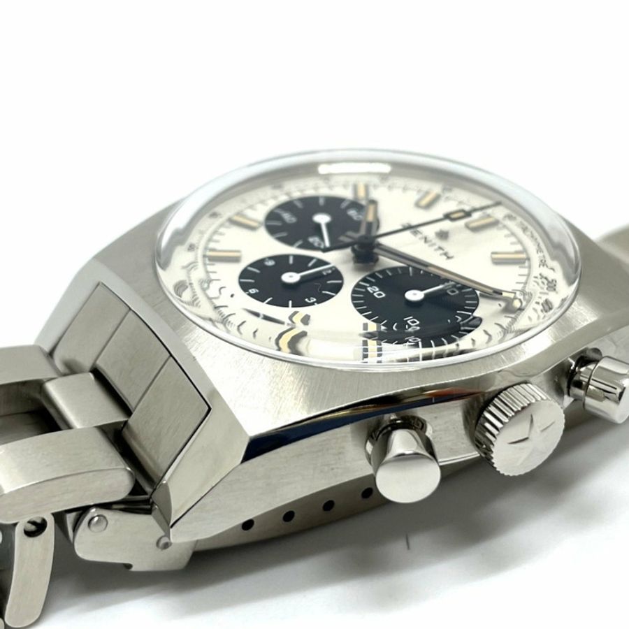 ZENITH 3.L384.400 魯邦三世第二版日本限量 200 枚 Revival A384 Chronomaster 手錶不銹鋼男士銀色-8