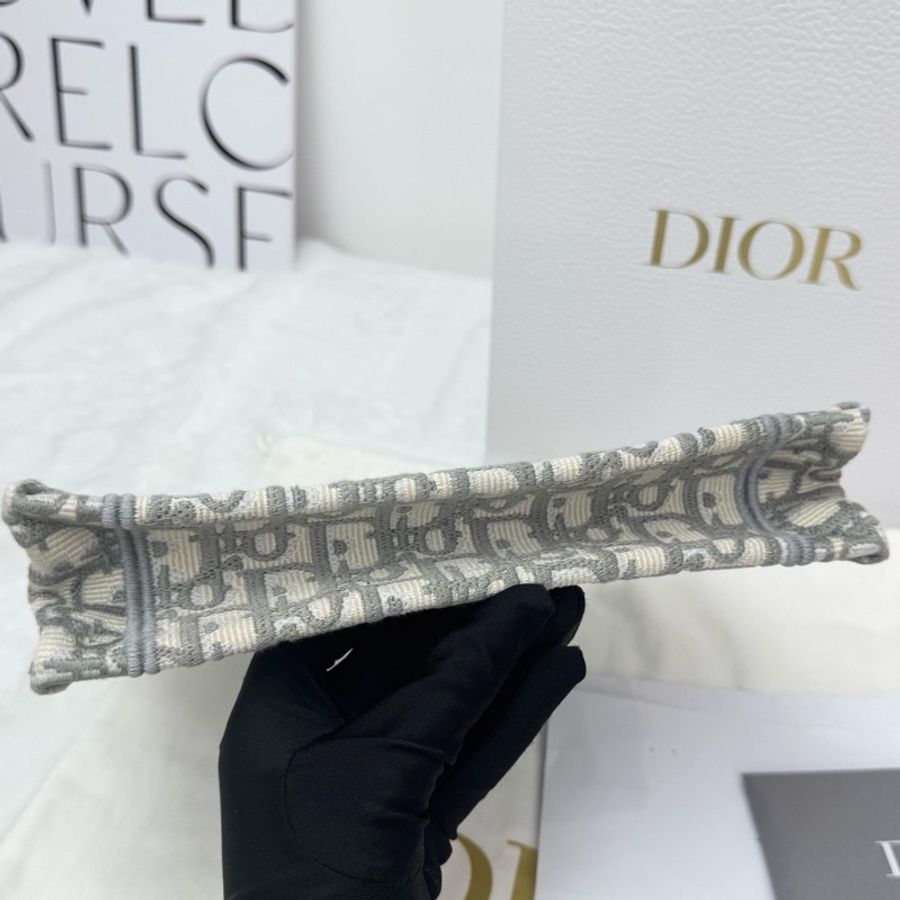 Dior 老花托特灰色 mini 全新帶票 可送人-4