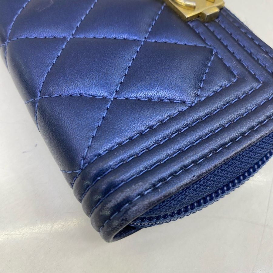 Chanel boy zip coin purse sale-9