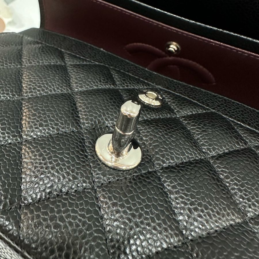 Chanel A01113 黑荔枝皮銀鏈 Coco23 CF Flap-41