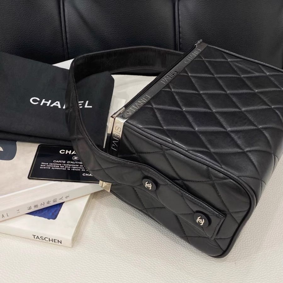 Chanel 香奈兒 vintage 黑銀盒子晚宴包 優雅永不過時 Rihanna同款🔥-2